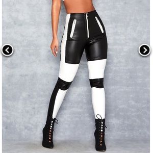 Mistress rocks vegan leather biker pants